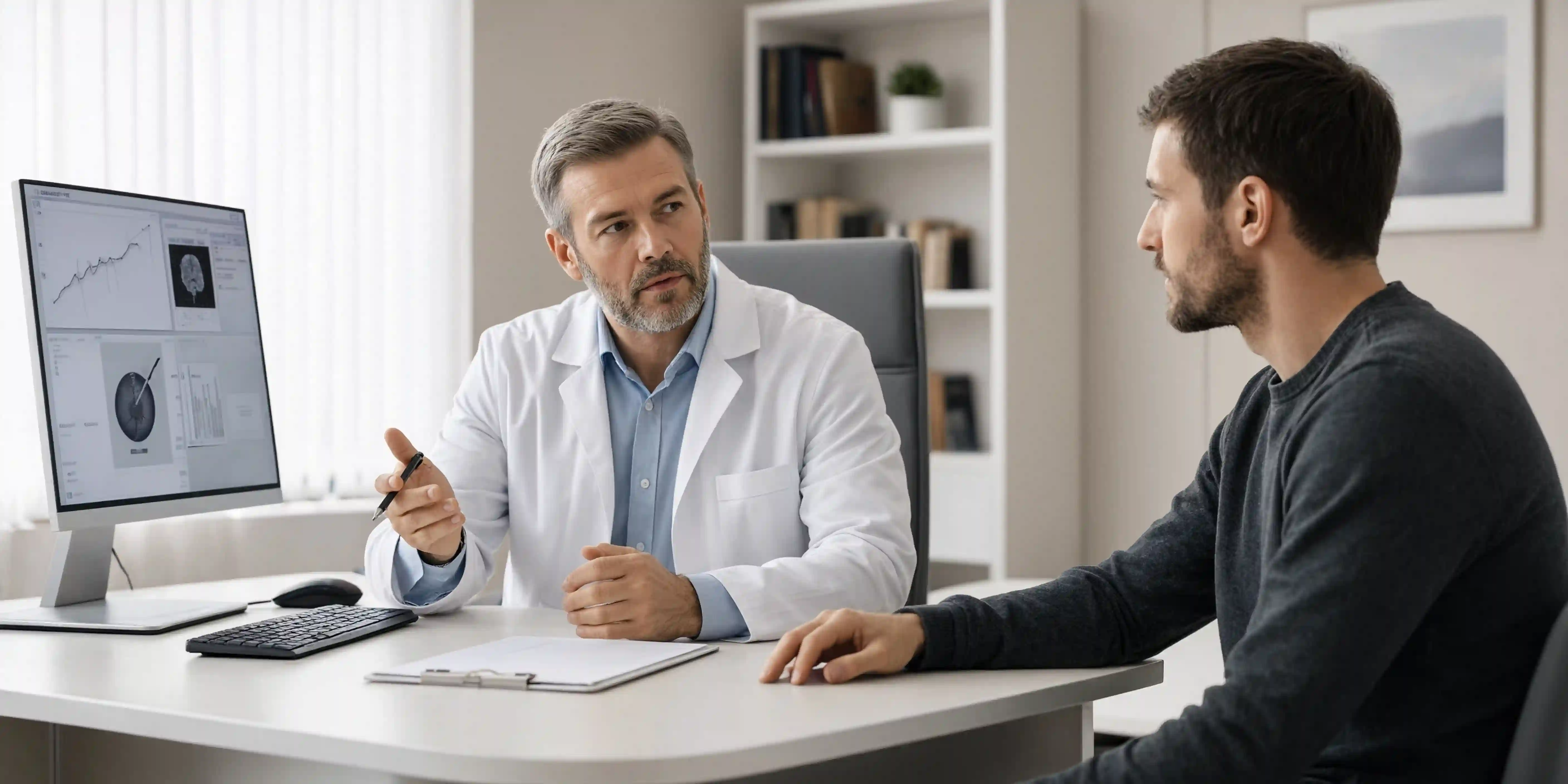 Врач-нарколог проводит консультацию по персонализированному плану лечения зависимости
